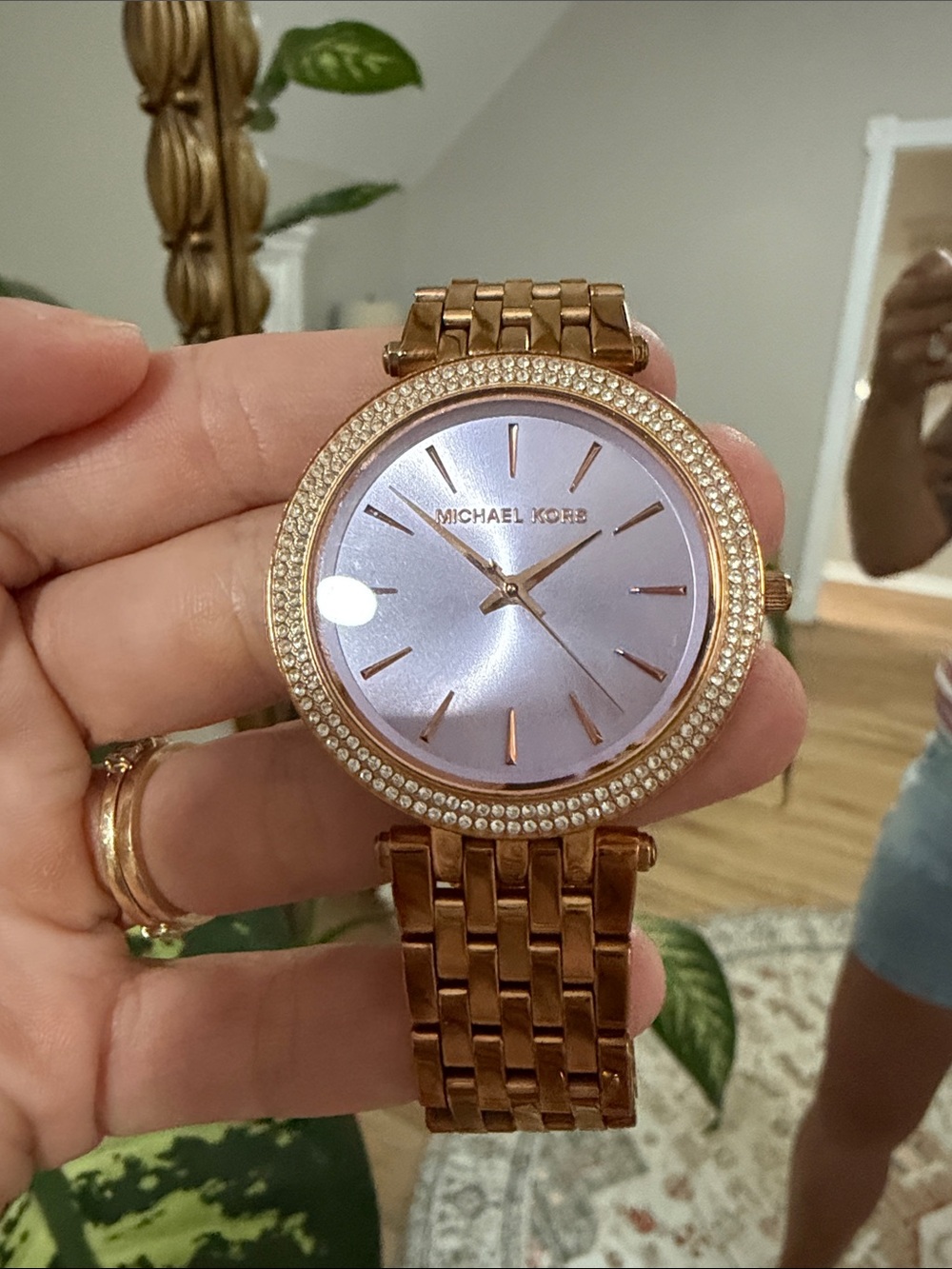 Michael Kors Parker MK3965 Gold-Tone Watch in Pink